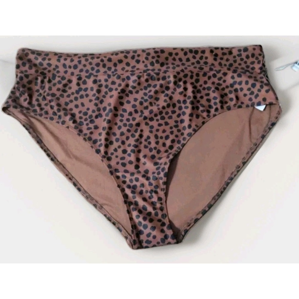 NWT Leopard Print Bathing Suit Bottom Women's 3X Swim Old Navy Plus Ladies
